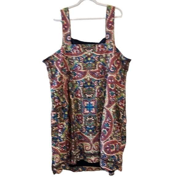 Lands End 100% Linen Colorful Pattern Sleeveless Pockets Dress Plus 26W​​​ - Picture 8 of 13